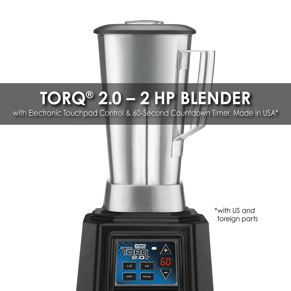 Waring Commercial Torq 2.0 2-HP Blender with Electronic 