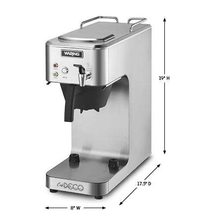 Waring Commercial Pour-Over Coffee Brewer, Two Warmers – Chicago