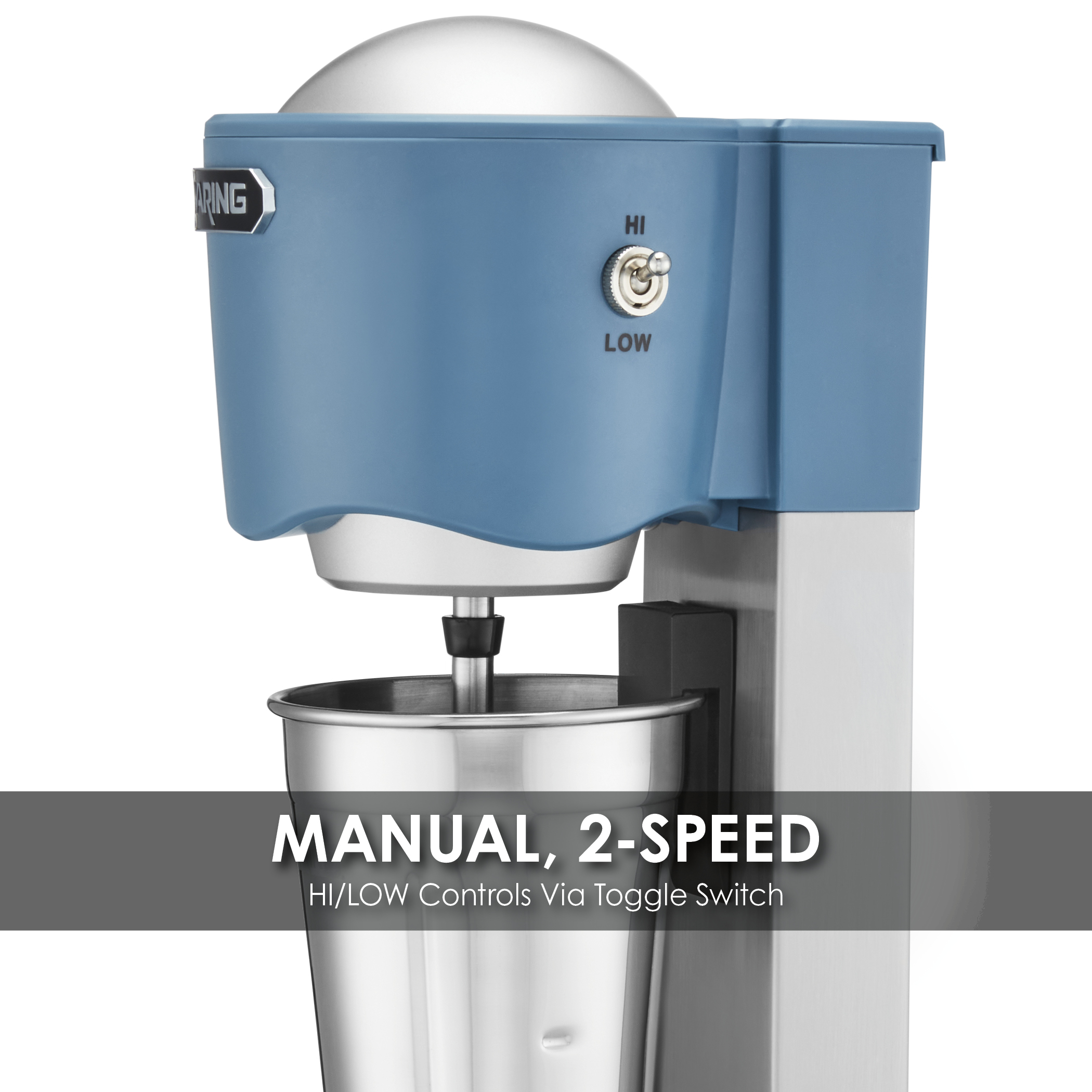 Commercial drink mixer with stainless steel body. Powerfull motor