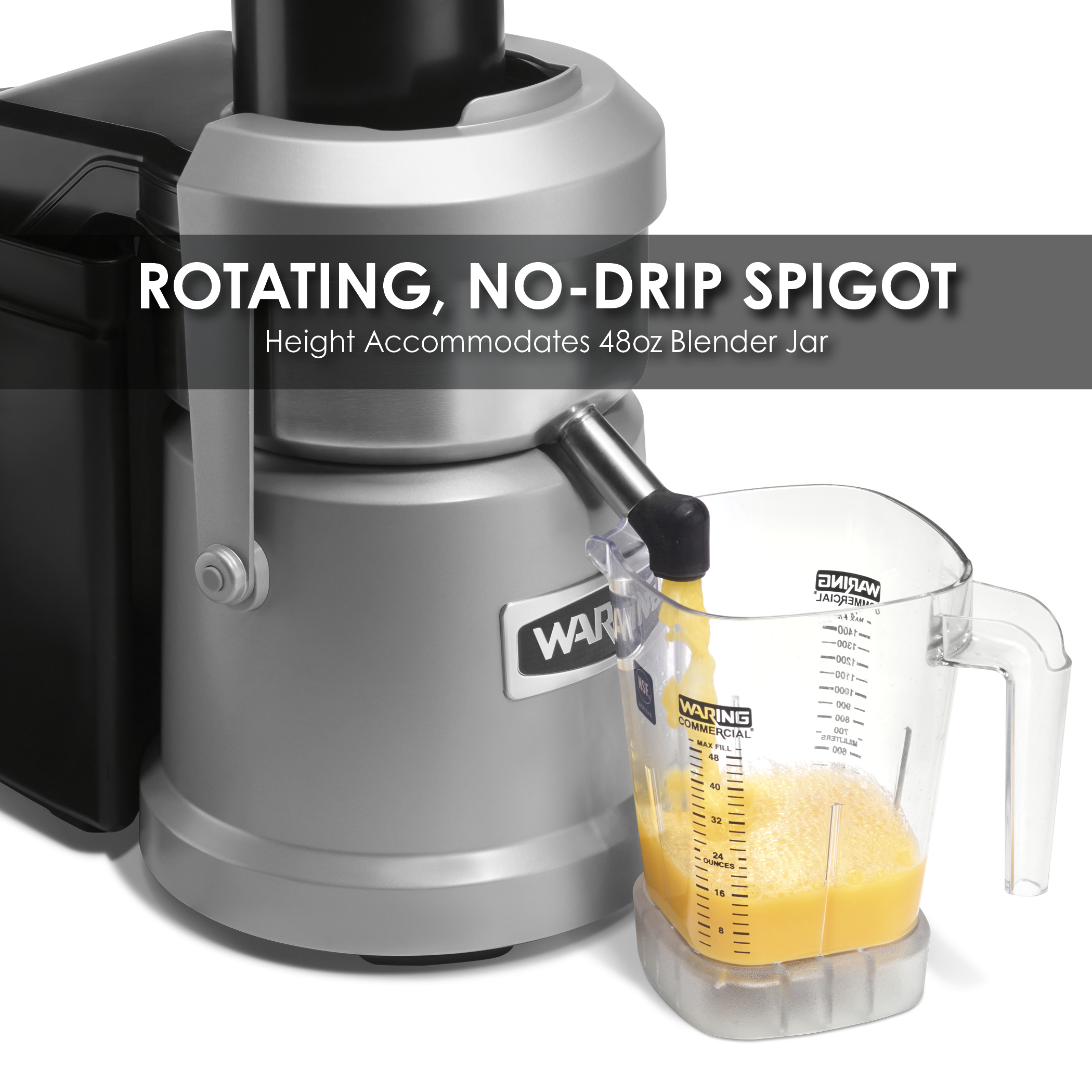 Waring Commercial Medium-Duty Pulp-Eject Juice Extractor, Made in Italy